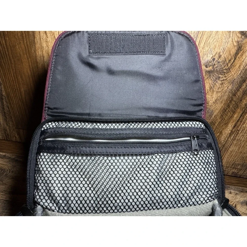 Lowepro Edit 130 Burgundy Camera Bag Adjustable Shoulder Strap Side Pocket